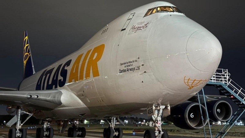 El Boeing 747, carguero de la compañía Atlas Air