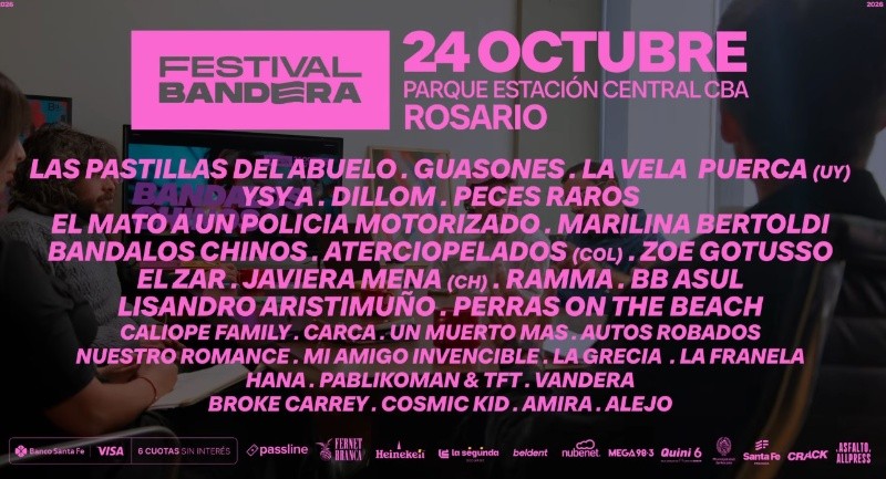 La grilla del Festival Bandera.&nbsp;