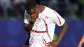 Folarin Balogun llora después del partido de Estados Unidos ante Bosnia, en el que fue expulsado.