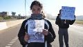 Familiares de Micaela durante la protesta en Circunvalación este lunes (Alan Monzón/Rosario3).