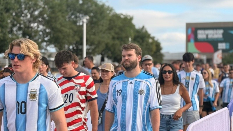 Los hinchas argentinos entraron rápidamente al estadio del Atlanta United.