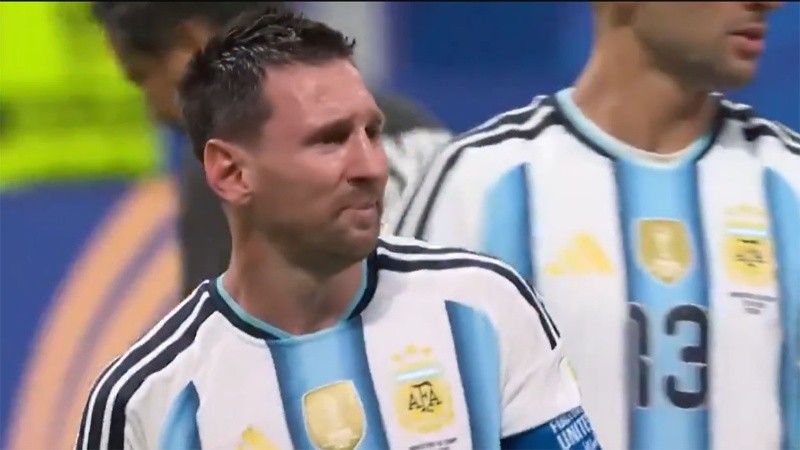 La emoción deMessi tras el triunfo agónico