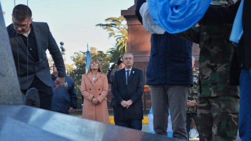 El intendente Pablo Javkin, junto a la Ministra de Cultura Susana Rueda (Alan Monzón/Rosario3)