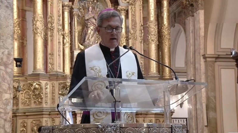 El arzobispo de Buenos Aires, Jorge García Cuerva (captura de video)