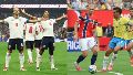 Harry Kane y Jude Bellingham (izquierda), las figuras de Inglaterra; Erling Haaland (derecha), estrella y goleador de Noruega.