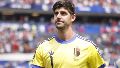 Thibaut Courtois, el arquero de Bélgica, fue reemplazado ante España por una lesión.