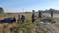 Bomberos de la región trabajaron en el lugar.