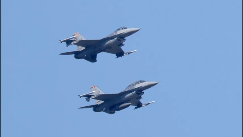 Los F-16, aviones de combate de la Fuerza Aérea de EE.UU. (EFE)