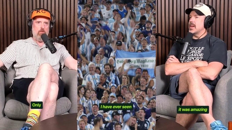 Los actores Brendan Hunt y Jason Sudeikis coincidieron en que la hinchada argentina 
