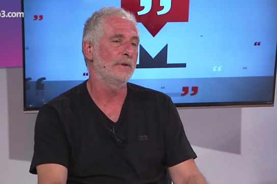 Rada, en su paso por Mesa de Diálogo con la periodista Evelin Machaín, en 2018.