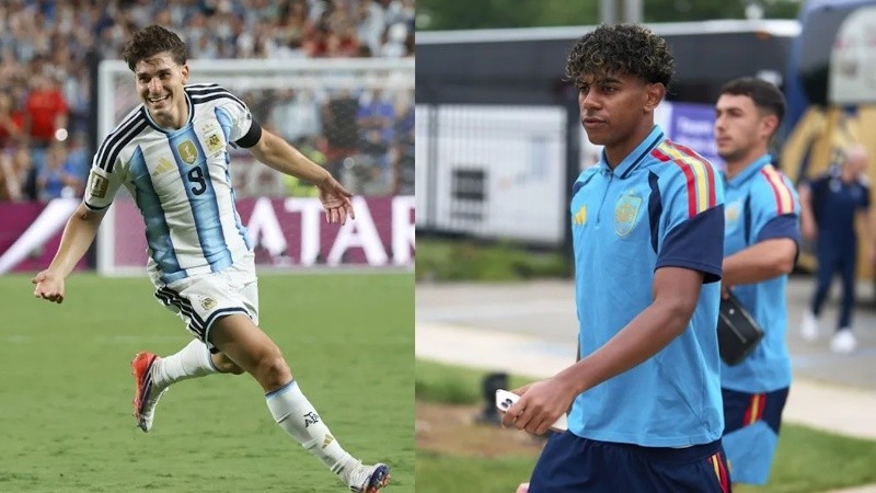 Julián Álvarez y Lamine Yamal son los dos jugadores más valorados de las selecciones de Argentina y España, respectivamente (EFE)