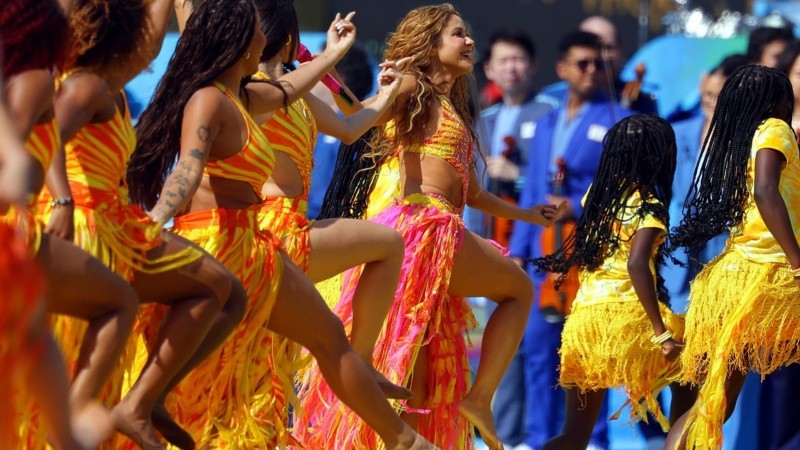 Shakira en el show de medio tiempo de la final.
