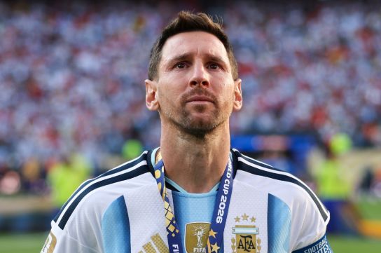 El llanto de Messi luego de la derrota ante España.
