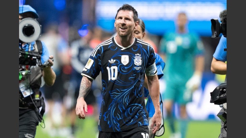 Leo Messi, después de hacer historia frente a Inglaterra.
