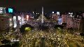 Miles de personas se concentraron desde temprano en el Obelisco y se quedaron tras la final perdida por Argentina.