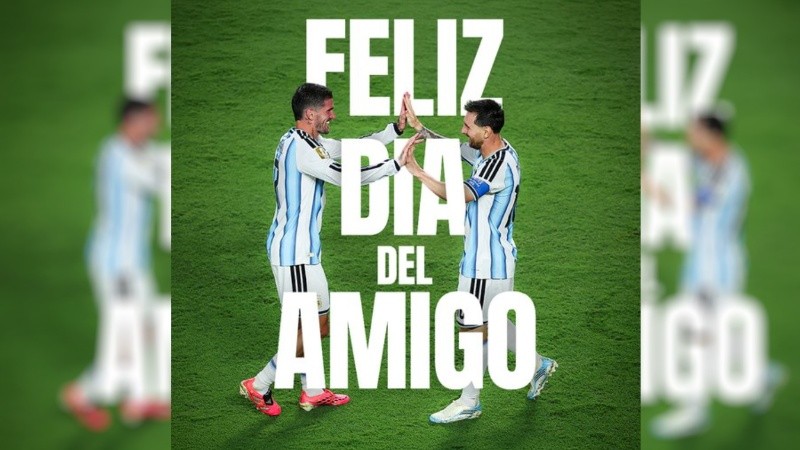 La AFA también celebra el Día del Amigo (X/@argentina)