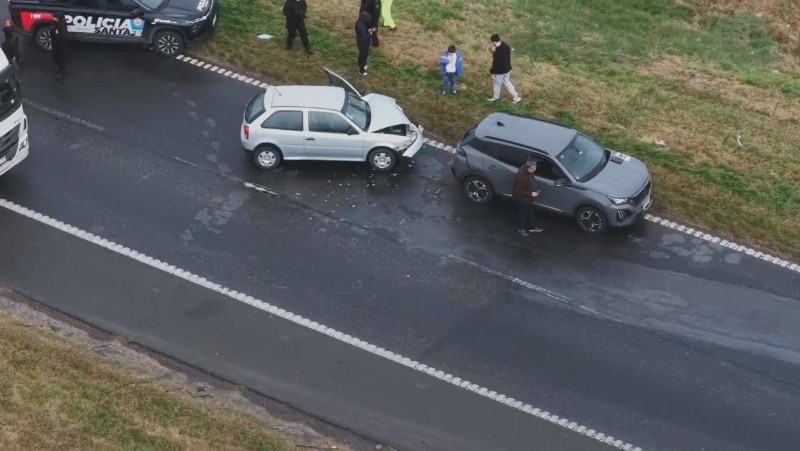 Otro de los impactos ocurridos hoy en la autopista Rosario-Buenos Aires (Captura de pantalla) Otro de los impactos ocurridos hoy en la autopista Rosario-Buenos Aires (Captura de pantalla)