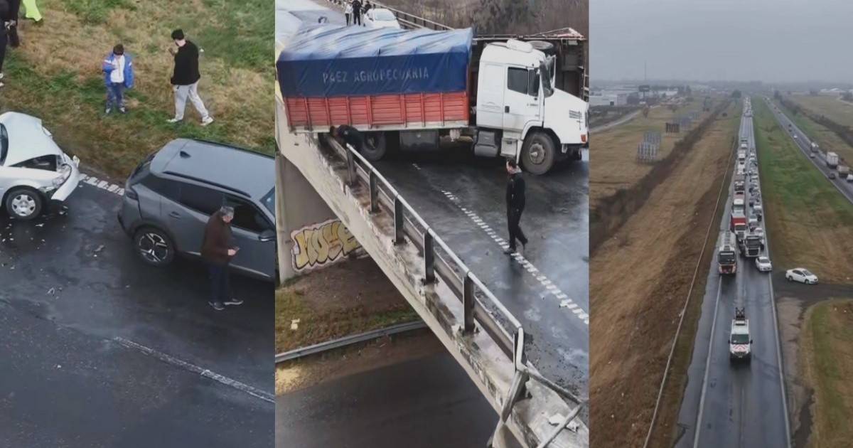 Tres siniestros viales en la autopista Rosario-Buenos Aires generaron un caos vehicular en el acceso a la ciudad