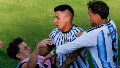 La pelea tras el pitido final.
