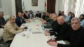Los gremios docentes en la reunión de la semana pasada (GSF).