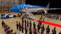 El avión en el hangar de Ezeiza.