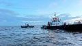 Fotografía difundida por la oficina del El presidente de Guyana, Irfaan Ali, que muestra la operación de búsqueda y rescate del naufragio de la embarcación MV Barima.