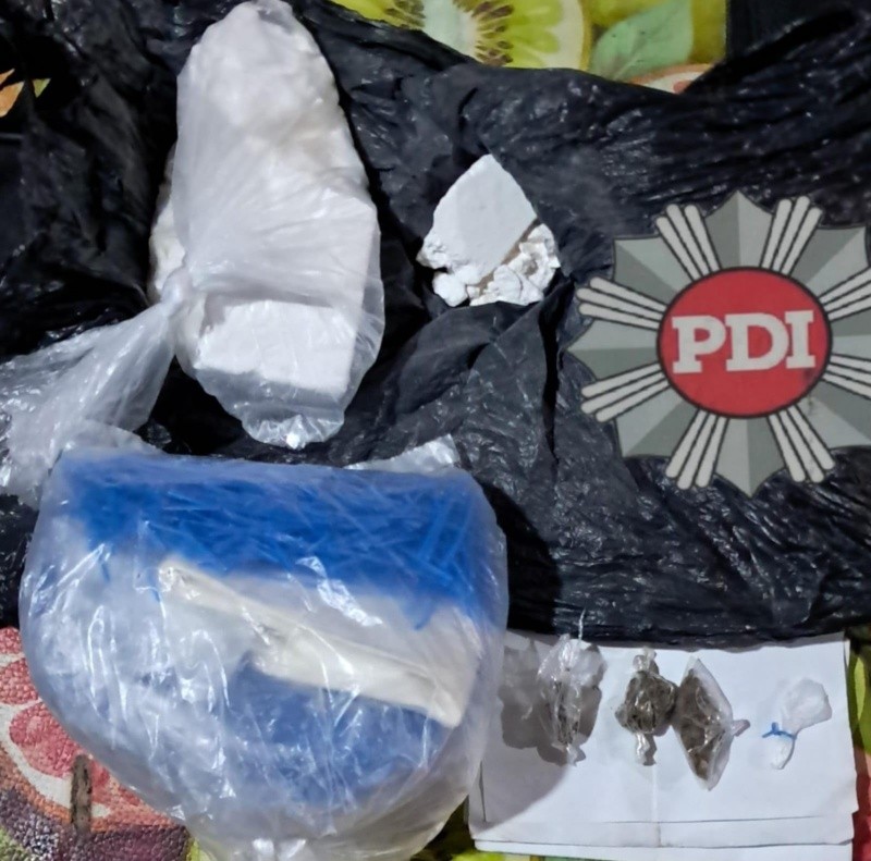 La droga incautada en San Martín Sur.