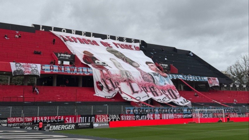&nbsp;La bandera para Messi. 