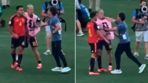 El incidente sucedió post partido.
