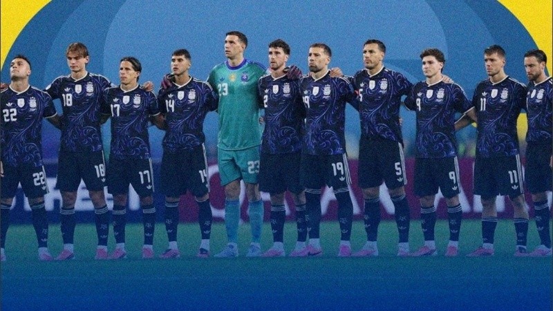 La foto que eligió Central para homenajear a Lo Celso y al seleccionado nacional.