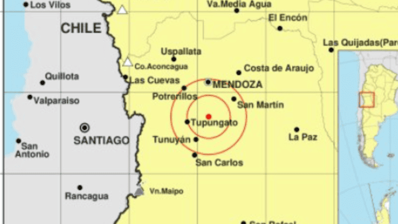 La zona donde se produjo el temblor.
