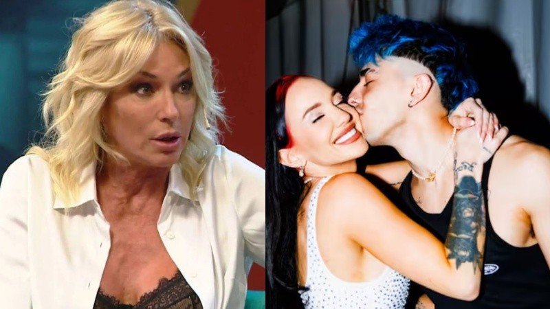 La conductora Yanina Latorre y la pareja de La Joaqui y Luck Ra, en tiempos felices.
