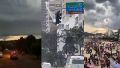 Algunas de las escenas registradas por usuarios de redes sociales de la tormenta fatal en Brasil.