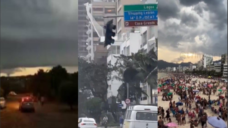 Algunas de las escenas registradas por usuarios de redes sociales de la tormenta fatal en Brasil.