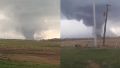 Imágenes del tornado en un campo de Bernardo de Irigoyen.
