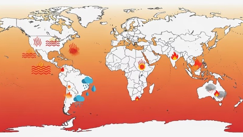 Algunos de los principales impactos de El Niño son: olas de calor, lluvias extremas e incendios forestales, que afectan a Europa, Sudamérica, África y Oceanía, en un contexto de océanos excepcionalmente cálidos.&nbsp;