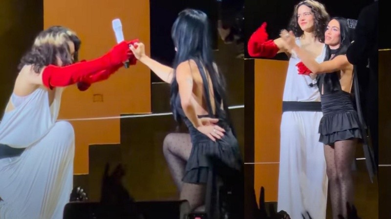 El encuentro Rosalía y Lali Espósito (Instagram)