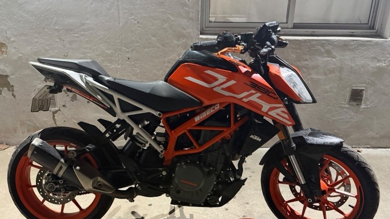 La moto incautada por el Comando Radioeléctrico.&nbsp;