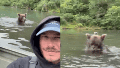 Buscaba salmones y logró el video más extrema de su vida.