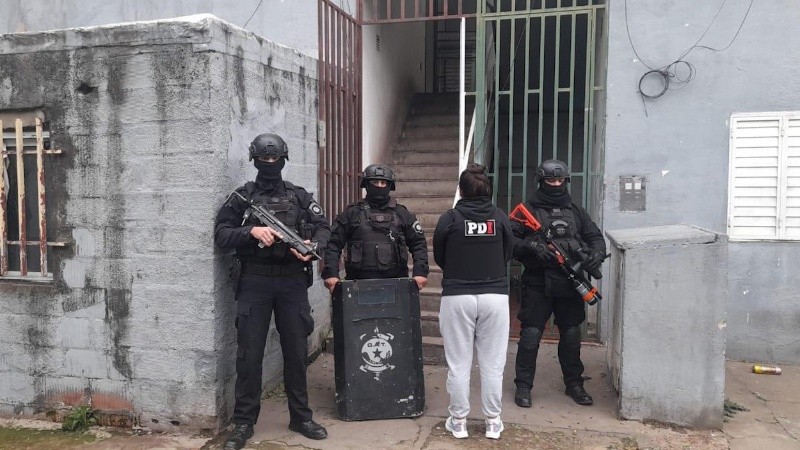 &nbsp;Uno de los catorce allanamientos de este martes.