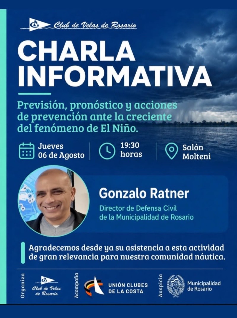 La charla se llevará adelante en en Club de Velas.&nbsp;