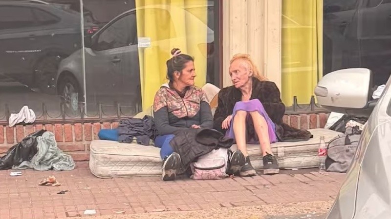 Zulma Lobato en la calle.