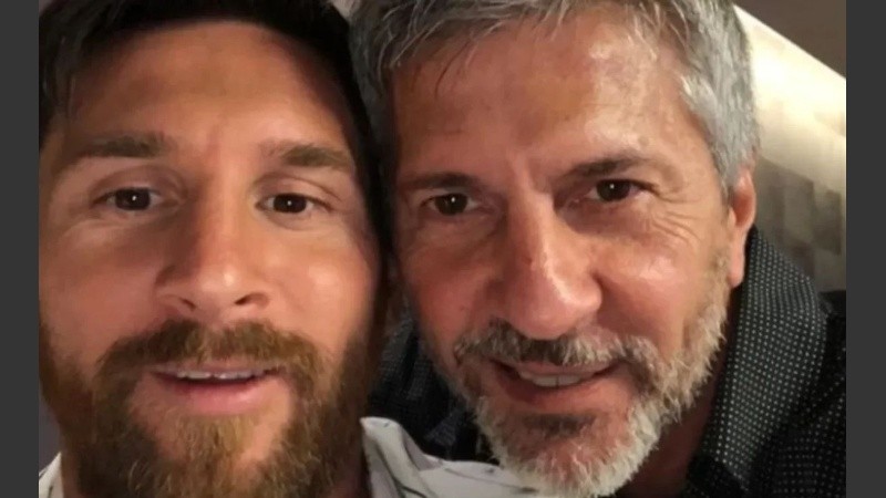 Leo Messi junto a su papá Jorge, que lo acompañó a lo largo de toda su carrera.