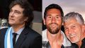 Milei despidió a Jorge Messi y reconoció a Lionel.