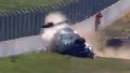 El momento del accidente por parte del santafesino.