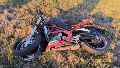 La motocicleta Benelli TNT25 en la que se desplazaba la víctima fatal de 49 años.