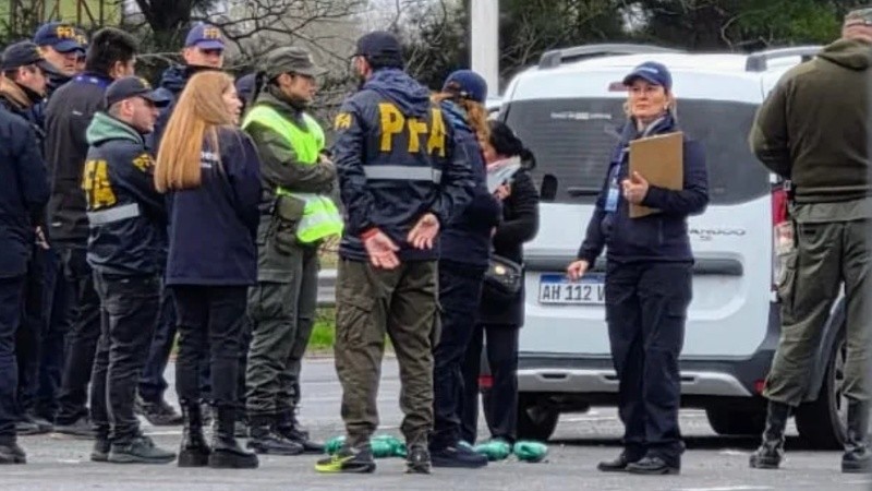 El operativo de este miércoles en el peaje de General Lagos.