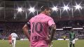 Leo ingresó en el inicio del segundo tiempo del partido ante el León mexicano (MLS).