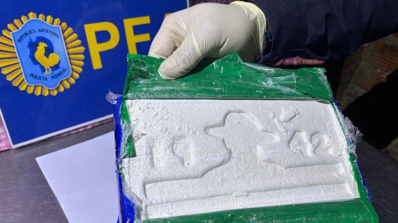 El sello de la cocaína encontrada en la zona sur de Rosario.