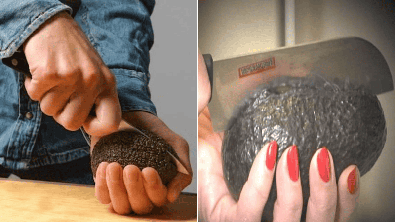 Para minimizar el riesgo se aconseja no sostener la palta en la mano al cortarla por la mitad.
